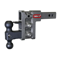 GEN-Y Mega-Duty 10K 5 Inch Drop Adjustable Trailer Hitch w/ Pintle Lock Dual-Ball 2 Inch Tow Receiver Mount 1.5K TW Heavy Duty Truck TJ-GH-323 GH-031 GH-032
