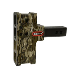 GEN-Y Mega-Duty 10K 2 Inch Offset Shank 2.5 Inch Rise 5 Inch Drop Hitch Only 1.5K TW Mossy Oak Hydro Dipped Heavy Duty Truck TJ-GH-404-MO