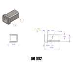 GEN‑Y 2 x 5.5 Steel Receiver Combo Bar with 3/4 Collar Weld‑On Tube