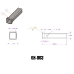 GEN-Y 12-inch steel weld-on receiver tube with 3/4-inch reinforced collar