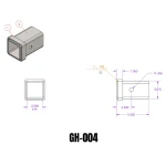 Gen‑Y 5.5 inch steel weld‑on receiver tube combo bar with 2.5 inch collar
