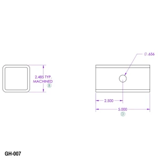 GEN-Y GH007 Hitch Reducer Sleeve 2.5 Inch to 2 Inch Adapter – Anti-Rattle Steel