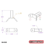 GEN-Y 16K Replacement Y Shank and WYE Bracket for 2 Inch Trailer Hitch Stabilizer Kit