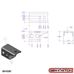 GEN-Y Hitch 32K Pintle Lock for 2.5" Mount with Clip and Pin GEN-Y 32K Replacement Pintle Lock for 2.5 Inch Hitch Ball Mount – Steel