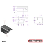 GEN-Y 21K Pintle Lock for 2.5 Inch Drop Mounts with Pin and Twist Clip GH062