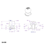 GEN‑Y bolt‑on 1‑7/8 inch hitch ball on black steel dual‑ball mount