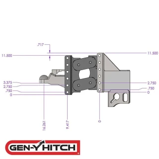 GEN-Y 32K Adjustable Trailer Coupler with Contractor Torsion-Flex GH10003