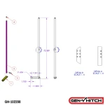 Gen-Y Extended Hitch Mounted Flagpole 6 ft Black Matte for 2 Inch Receiver