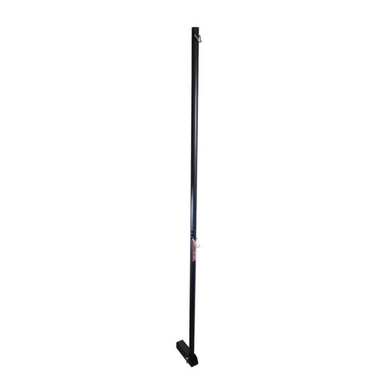 Gen-Y 72 inch black matte flagpole mounted on 2.5 inch trailer hitch receiver