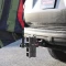 Gen-Y 72 inch black matte flagpole mounted on 2.5 inch trailer hitch receiver