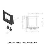 GEN-Y 2.5 Inch Trailer Hitch Anti-Rattle Clamp Silencer GH102230 Steel