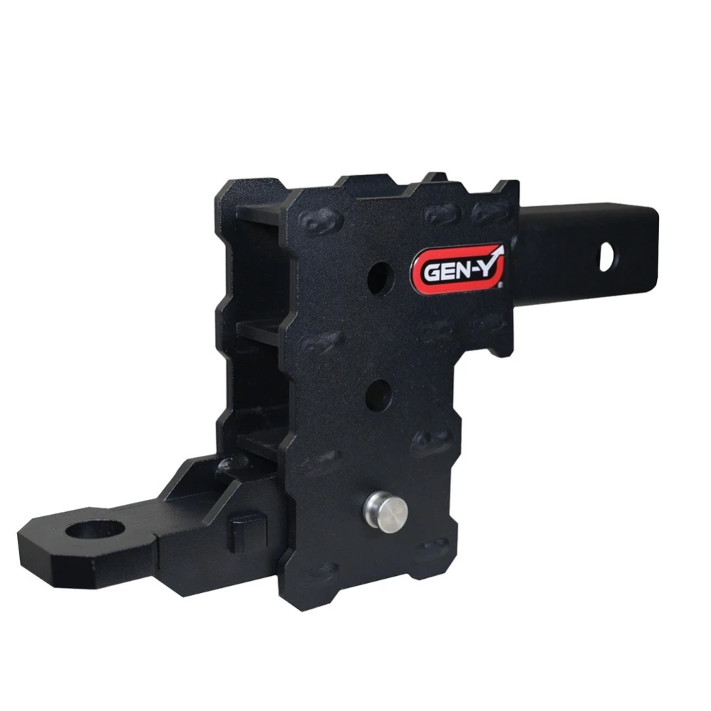 GEN‑Y Phantom 5K 2-inch hollow shank adjustable drop hitch with ball mount and pin