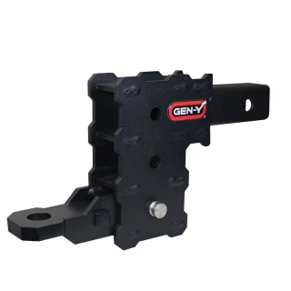 GEN‑Y Phantom 5K 2-inch hollow shank adjustable drop hitch with ball mount and pin