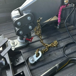 GEN-Y plate style safety chain anchor assembly pair for Ford GMC truck bed