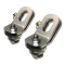 GEN-Y plate style safety chain anchor assembly pair for Ford GMC truck bed
