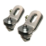 GEN-Y plate style safety chain anchor assembly pair for Dodge RAM OEM puck system