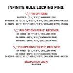 Gen‑Y Trailer Receiver Tow Hitch Lock Set 3‑Pack with 6 Keys