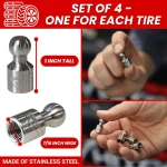 GEN-Y tiny hitch ball valve stem caps stainless steel set of 4 TJ-GH-105073