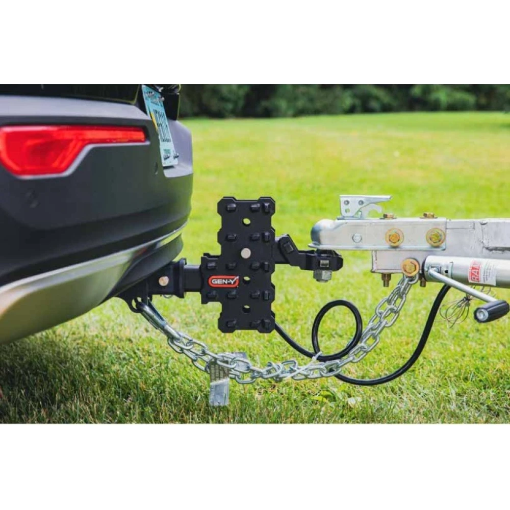 GEN‑Y Phantom‑X 7K 2-inch hollow shank drop hitch with platinum ball mount