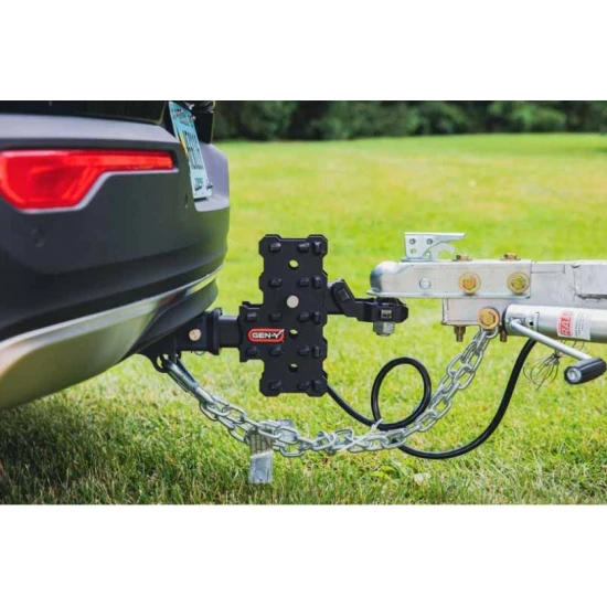 GEN‑Y Phantom‑X 7K 2-inch hollow shank drop hitch with platinum ball mount