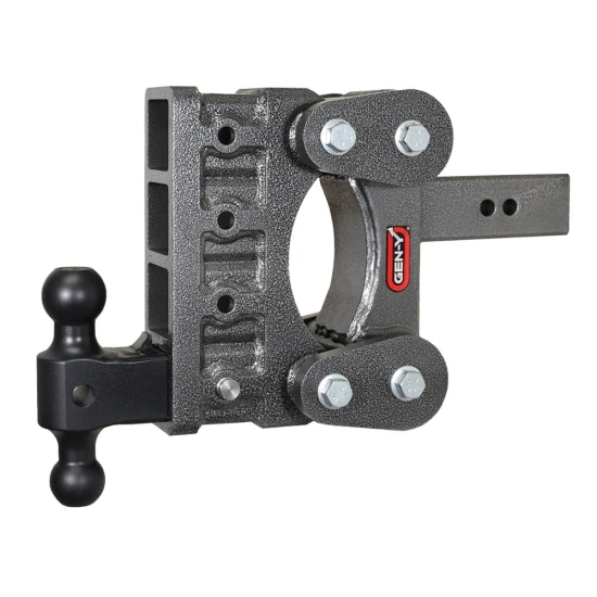 GEN-Y BOSS 21K Torsion-Flex 6 inch drop dual-ball adjustable trailer hitch