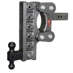 GEN-Y BOSS 21K Torsion-Flex 12″ Drop Dual-Ball Trailer Hitch Silver-Vein