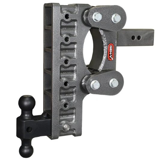GEN-Y BOSS 21K Torsion-Flex 12″ Drop Dual-Ball Trailer Hitch Silver-Vein