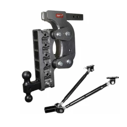 GEN-Y The BOSS 16K Torsion-Flex 17.5 Inch Drop Adjustable Trailer Hitch w/ Stabilizer Kit Dual-Ball 2 Inch Tow Receiver Mount 1.7K TW Heavy Duty Truck TJ-GH-1416 GH-051 GH-0100