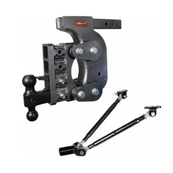 GEN-Y The BOSS 16K Torsion-Flex 12.5 Inch Drop Adjustable Trailer Hitch w/ Pintle Lock & Stabilizer Kit Dual-Ball 2 Inch Tow Receiver Mount 1.7K TW Heavy Duty Truck TJ-GH-1424 GH-051 GH-032 GH-0100