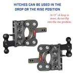 GEN-Y BOSS 21K Torsion-Flex 21 Inch Drop Adjustable Trailer Hitch Dual Ball Stabilizer Kit