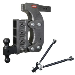 GEN-Y The BOSS 21K Torsion-Flex 15 Inch Drop Adjustable Trailer Hitch w/ Stabilizer Kit Dual-Ball 2.5 Inch Tow Receiver Mount 2.4K TW Heavy Duty Truck TJ-GH-1514 GH-061 GH-0101