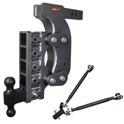 GEN-Y The BOSS 21K Torsion-Flex 18 Inch Drop Adjustable Trailer Hitch w/ Stabilizer Kit Dual-Ball 2.5 Inch Tow Receiver Mount 2.4K TW Heavy Duty Truck TJ-GH-1515 GH-061 GH-0101