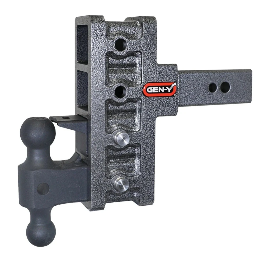 GEN-Y Mega-Duty 32K adjustable drop hitch with dual-ball mount and pintle lock