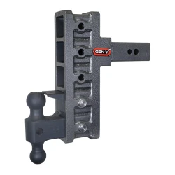 GEN-Y Mega-Duty 32K 2.5 Inch Offset Shank w/ 3 Inch Rise & 9 Inch Drop Adjustable Trailer Hitch w/ Pintle Lock Dual-Ball 3.5K TW Heavy Duty Truck TJ-GH-1925 GH-0161 GH-0162