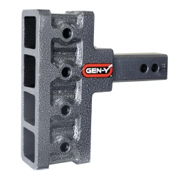 GEN-Y Mega-Duty 16K 2 Inch Offset Shank 2.5 Inch Rise 5 Inch Drop Hitch 2K TW Heavy Duty Truck TJ-GH-204