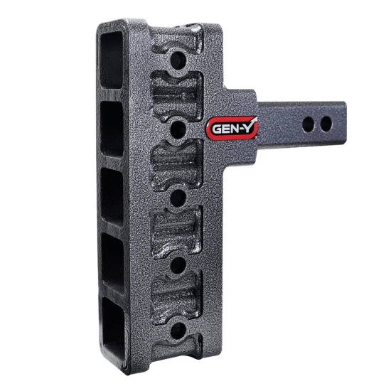 GEN-Y MEGA-DUTY 16K adjustable offset drop hitch dual ball 2″ and 2-5/16″ silver vein
