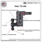 GEN-Y Mega-Duty 16K adjustable drop hitch, 2-inch offset shank, 5-inch rise, 7.5-inch drop, silver-vein finish