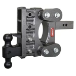 GEN-Y BOSS 32K Torsion-Flex 6 inch drop adjustable trailer hitch dual ball pintle lock