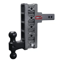GEN-Y Mega-Duty 16K 2 Inch Offset Shank w/ 2.5 Inch Rise & 7.5 Inch Drop Adjustable Trailer Hitch Dual-Ball 2 Inch Tow Receiver Mount 2K TW Heavy Duty Truck TJ-GH-215 GH-051