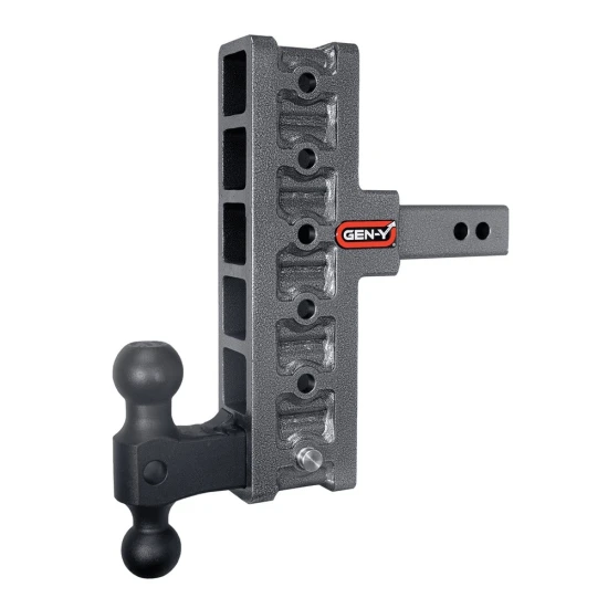 GEN-Y Mega-Duty 16K Adjustable Drop Hitch with 2″ Offset Shank and Dual-Ball Mount
