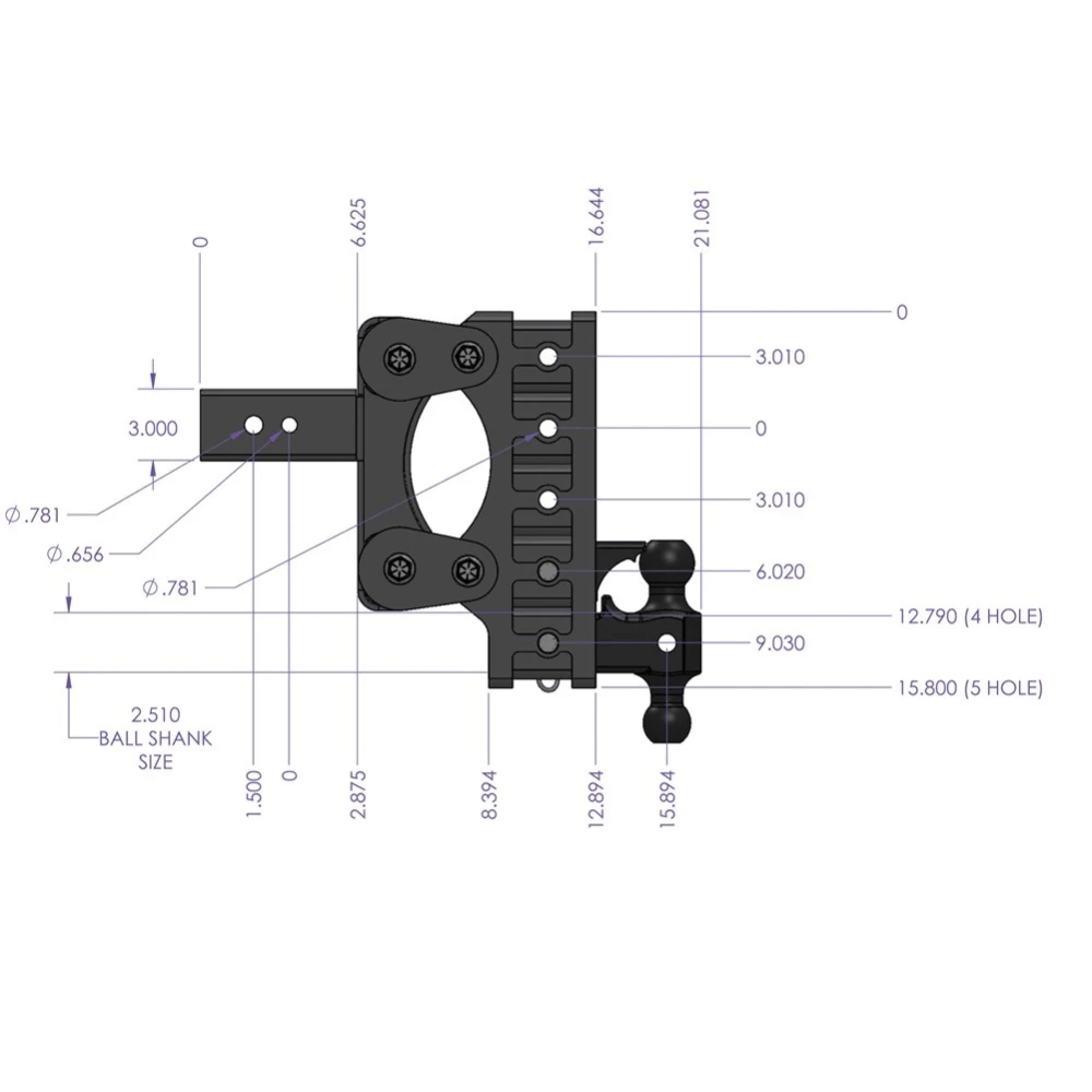 GEN-Y BOSS 32K Torsion-Flex 6″ Drop Adjustable Dual-Ball Trailer Hitch