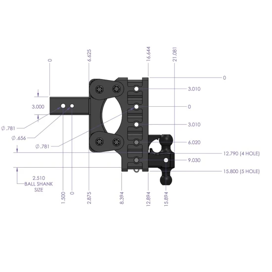 GEN-Y BOSS 32K Torsion-Flex 6″ Drop Adjustable Dual-Ball Trailer Hitch