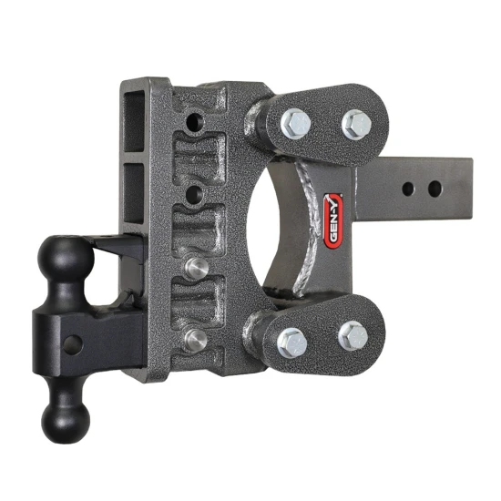 GEN-Y BOSS 32K Torsion-Flex 6 Inch Drop Adjustable Trailer Hitch with Pintle Lock Dual-Ball Mount