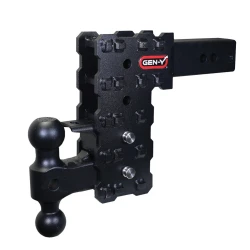 GEN-Y Phantom-X 16K 2.5 Inch Solid Shank 7.5 Inch Drop Hitch w/ Pintle Lock Dual-Ball 1.6K TW Heavy Duty Truck TJ-GH-2424X GH-051 GH-032