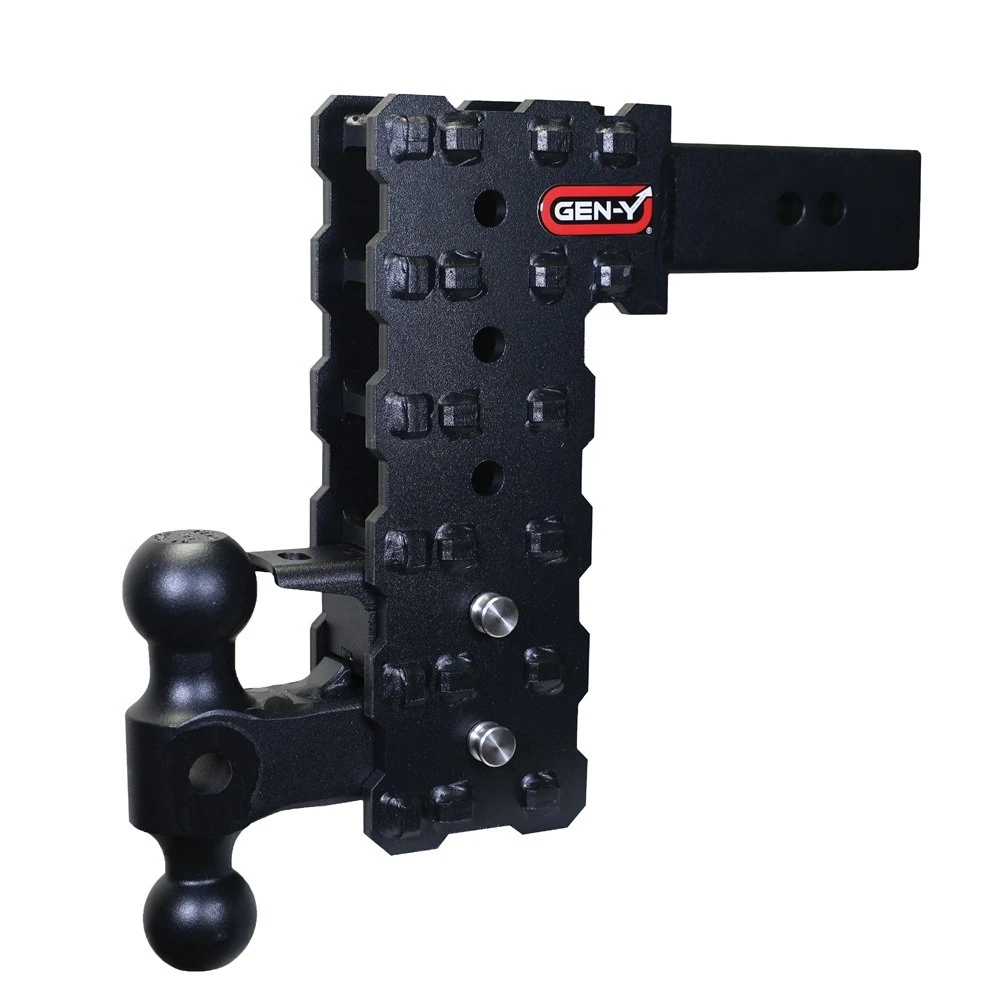 GEN‑Y Phantom‑X 16K 2.5 Inch Solid Shank 10 Inch Drop Hitch with Dual‑Ball and Pintle Lock