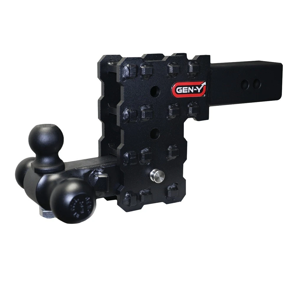 GEN‑Y Phantom‑X 16K 2.5 inch solid shank 5 inch drop tri‑ball adjustable hitch