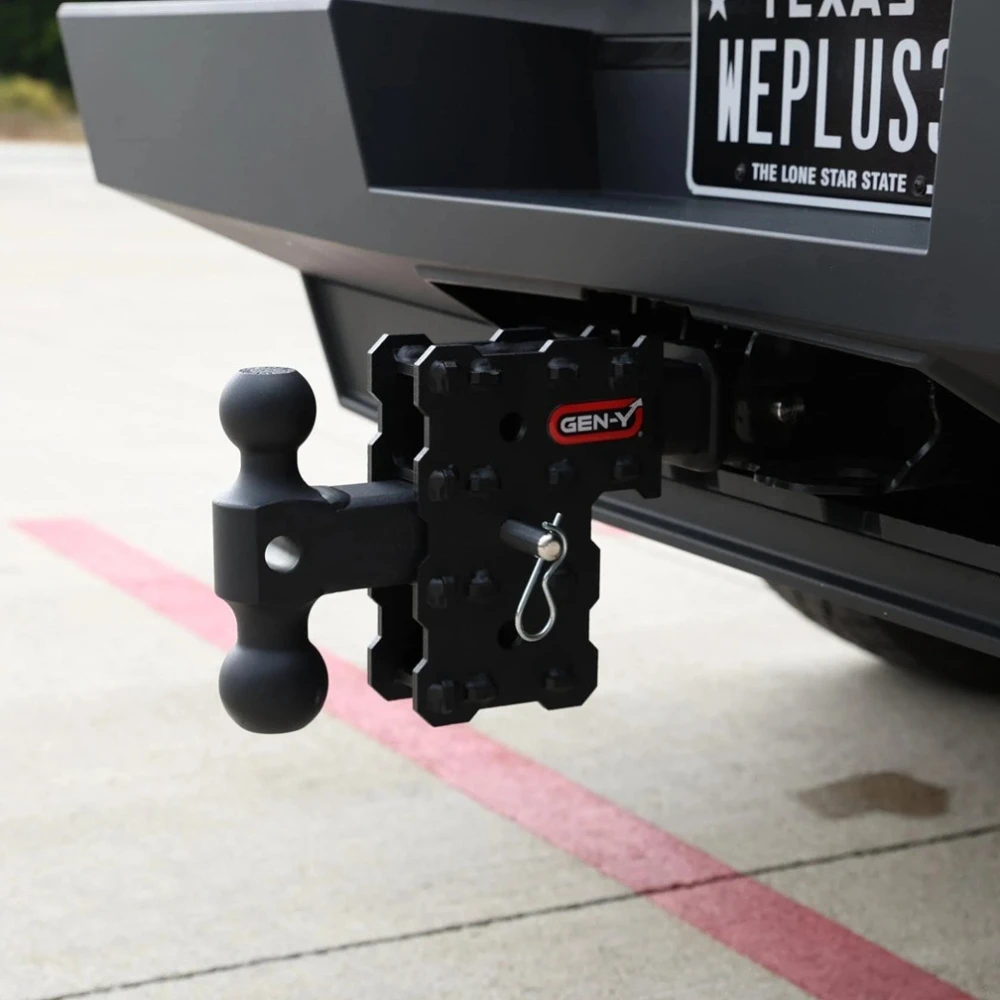 GEN‑Y Phantom‑X 10K 2‑inch solid shank drop hitch with platinum ball mount