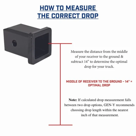 gen-y mega-duty 10k 22.5 inch drop adjustable trailer hitch with stabilizer kit for 2 inch receiver