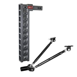 GEN-Y Mega-Duty 10K 22.5 Inch Drop Adjustable Trailer Hitch w/ Stabilizer Kit 2 Inch Tow Receiver Mount 1.5K TW Heavy Duty Truck TJ-GH-3010 GH-0100