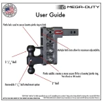 GEN-Y Mega-Duty 10K 5-Inch Drop Adjustable Dual-Ball Trailer Hitch GH-303